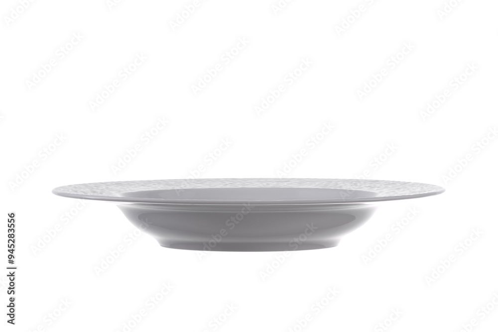 white large plate porcelain plate on white background