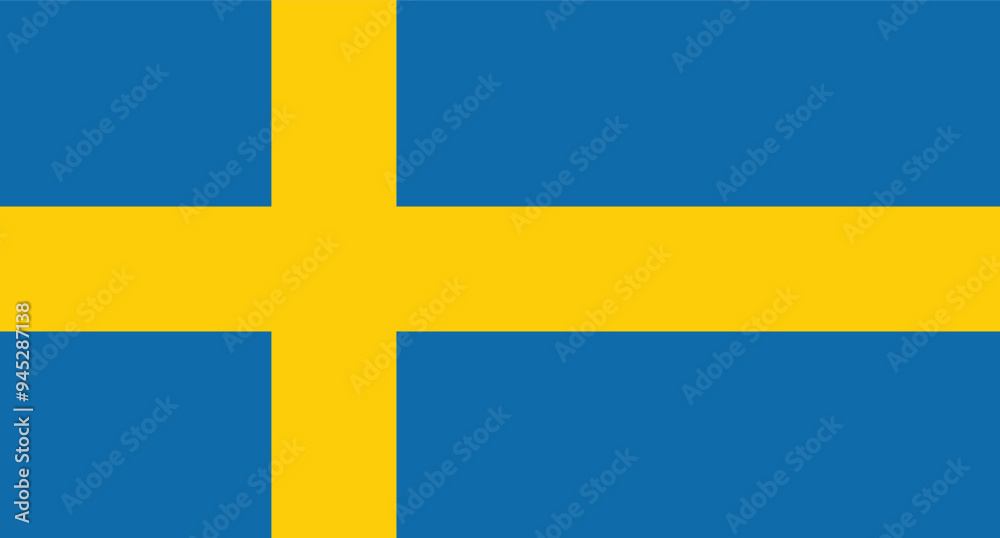 National flag of Sweden vector design and illustration National flag of Sweden vector design and illustration