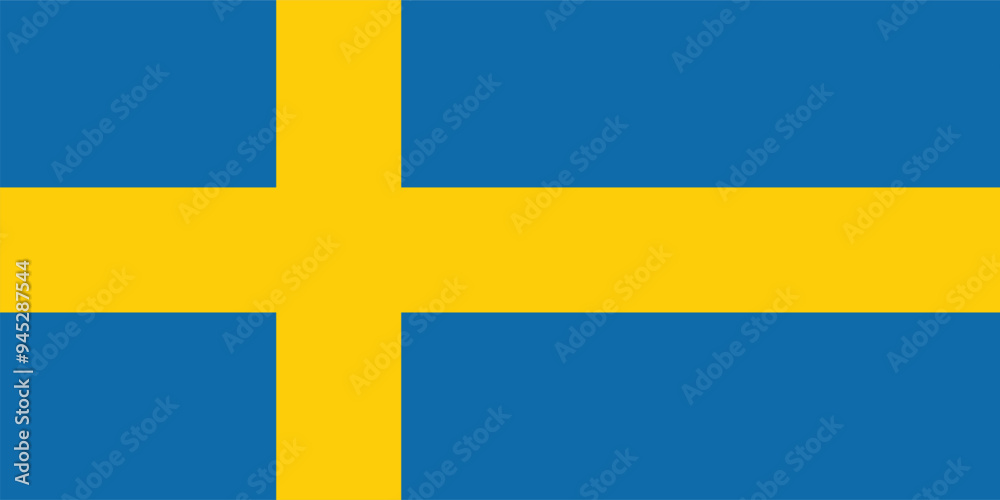 Flag of Sweden country vector design and illustration , National flag of Sweden Flag of Sweden country vector design and illustration , National flag of Sweden