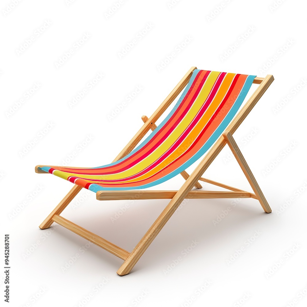Beach chair on white background Beach chair on white background