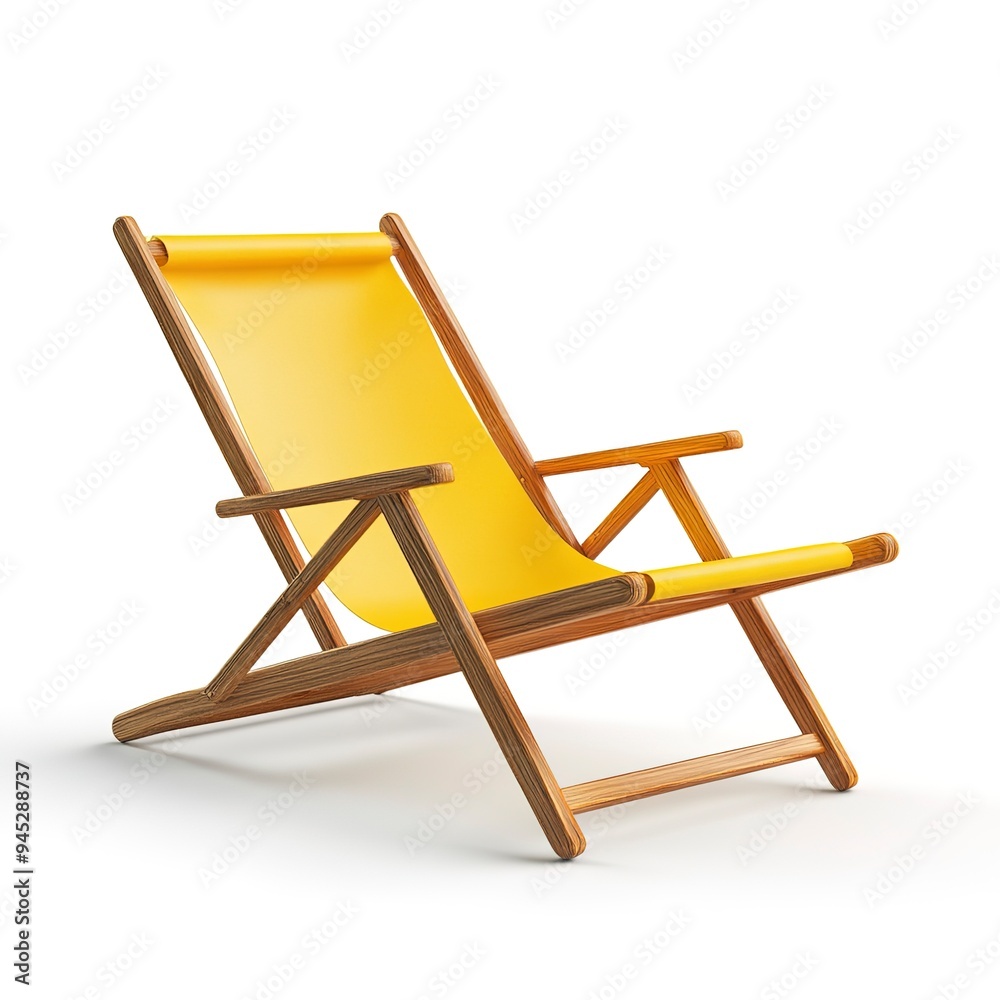 Beach chair on white background Beach chair on white background