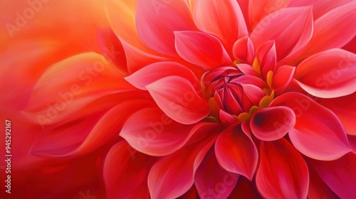 A vibrant red flower bloom with layered petals, exuding beauty and elegance, perfect for nature-themed projects.