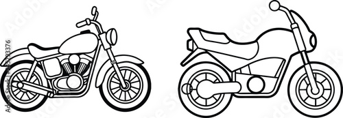 motorbike outline vector art