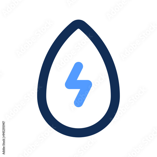 hydro power outline color icon