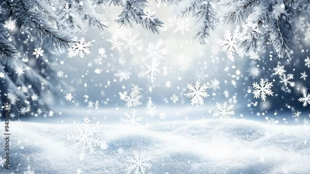 Serene Snowflakes Falling on a Quiet Day Serene Snowflakes Falling on a Quiet Day