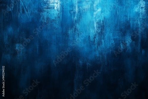 A blue background with a cement palet and a blue painted background