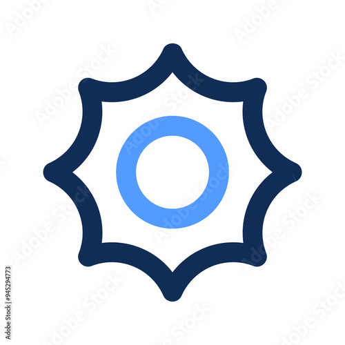 sun outline color icon