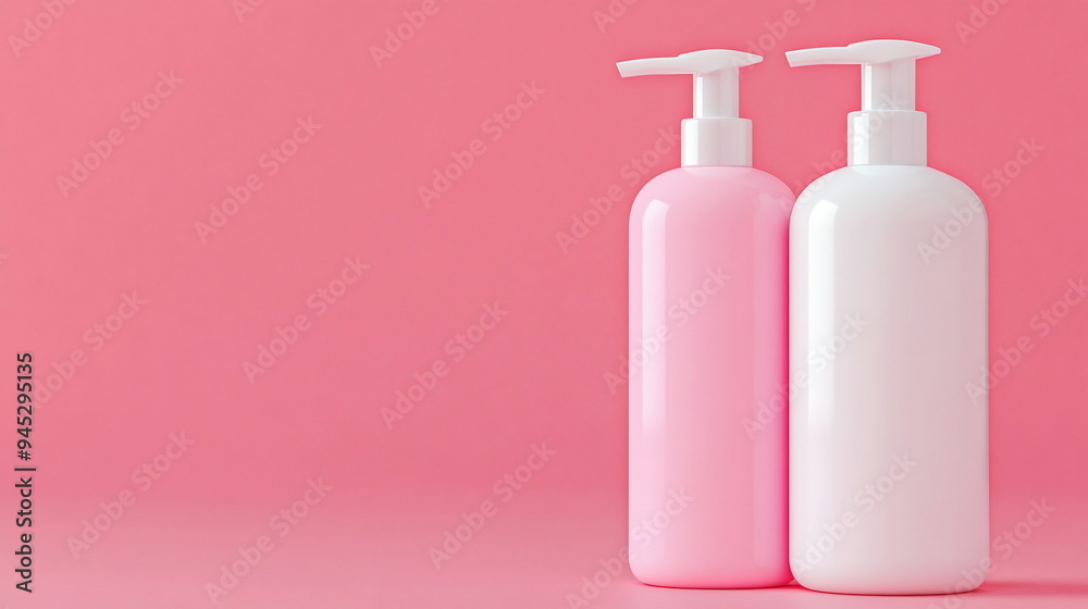 Pink and White Bottles. Pink and White Bottles.
