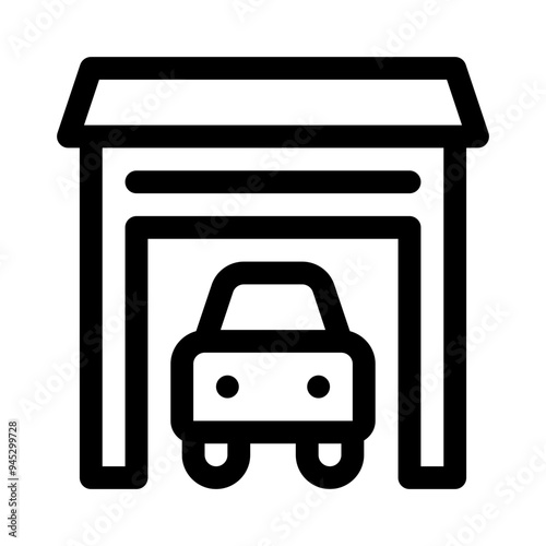 garage line icon