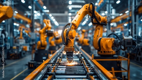 Robotic Assembly Line in Advanced Manufacturing Facility