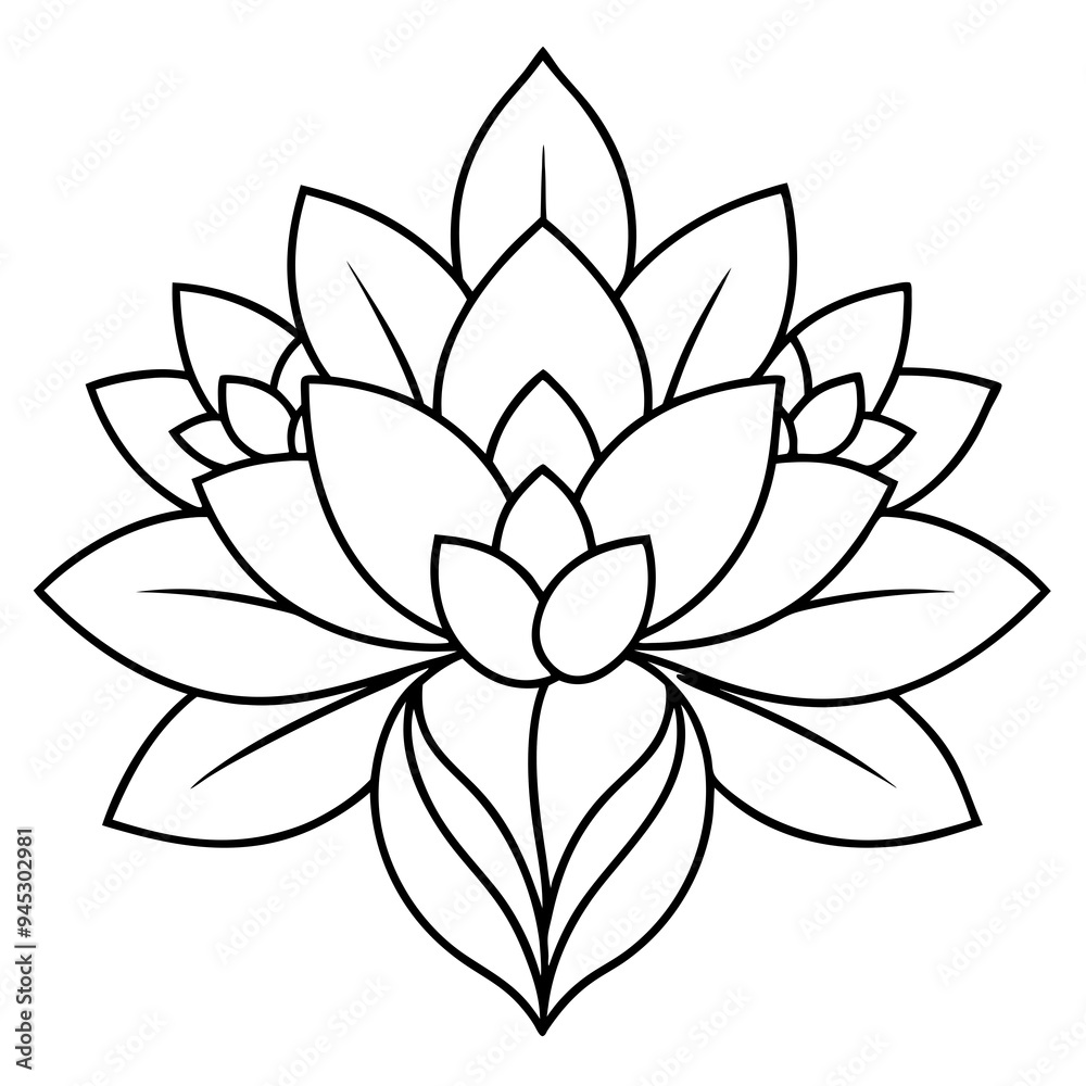 illustration of lotus flower illustration of lotus flower