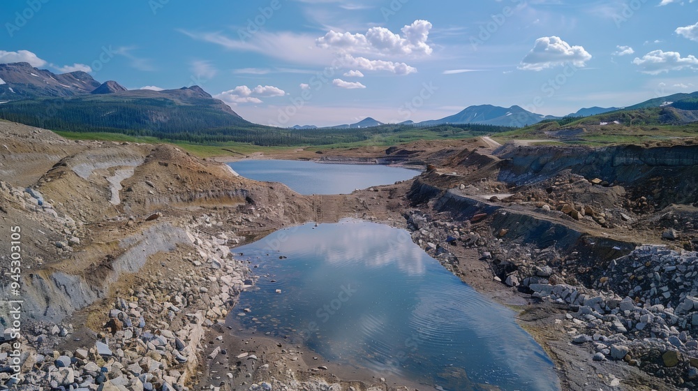 Quarry in Scenic Mountain Landscape Quarry in Scenic Mountain Landscape