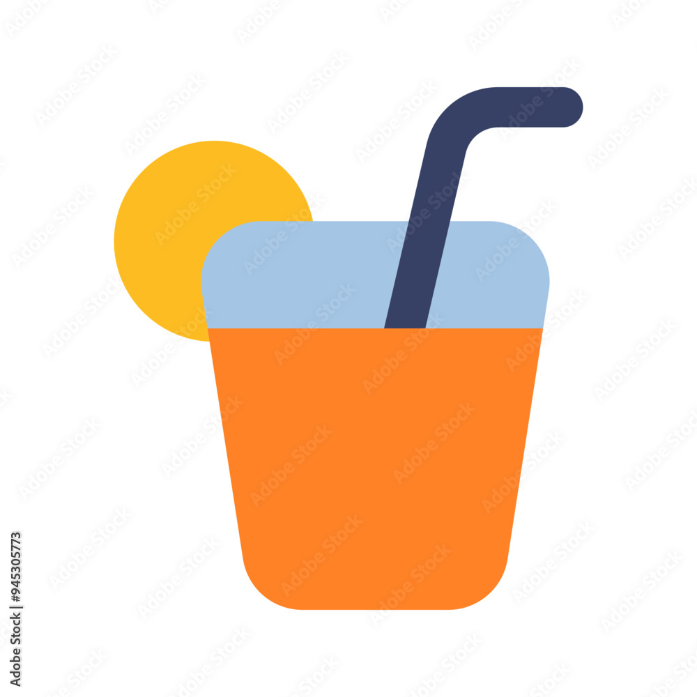 orange juice flat icon orange juice flat icon