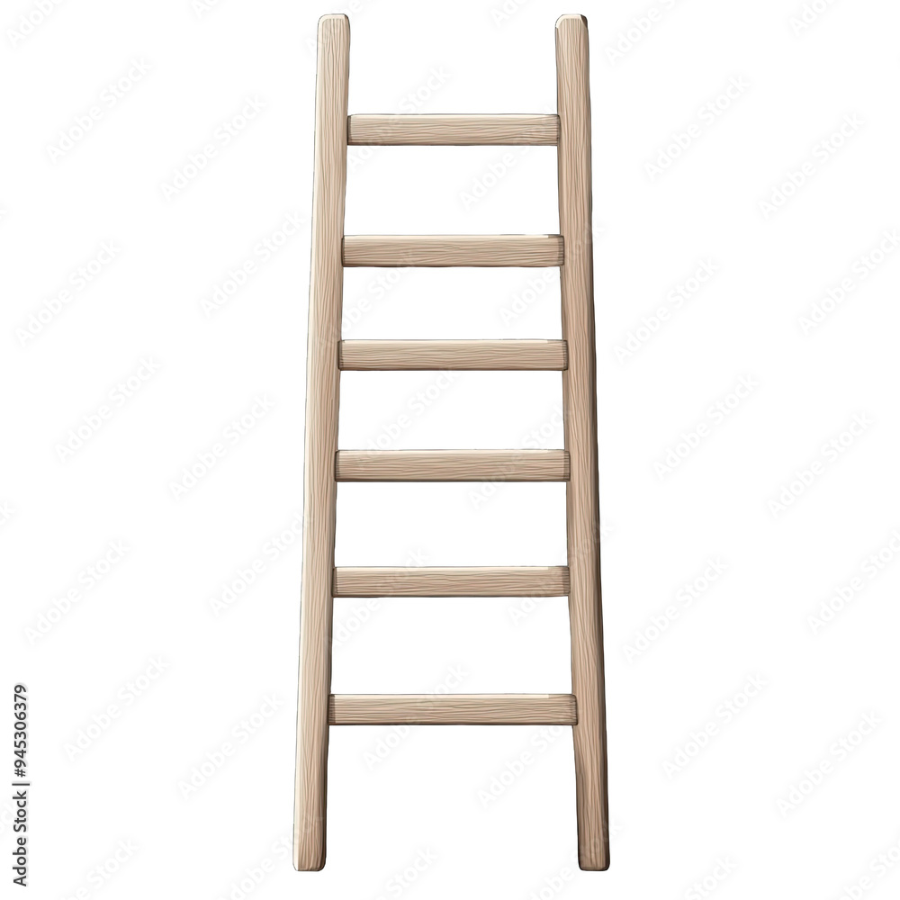 Ladder with paper cut rungs Ladder with paper cut rungs