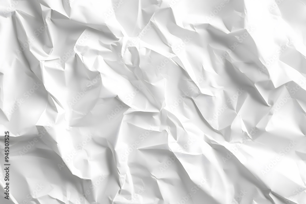 close up white crumpled paper texture with visible creases background. Generative Ai. close up white crumpled paper texture with visible creases background. Generative Ai.