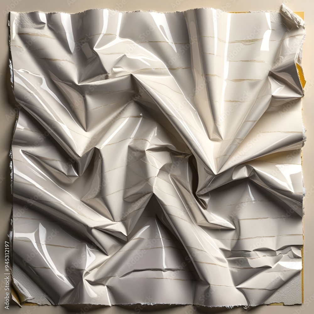 Obraz premium crumpled paper background paper foil is shining and smooth but crumpled.