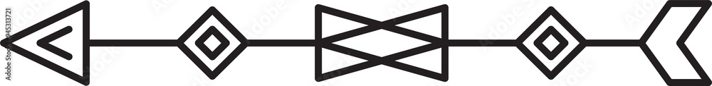 Decorative Tribal Arrow Line Art Decorative Tribal Arrow Line Art