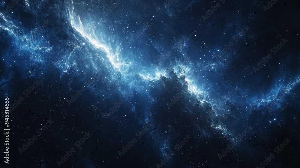 Fototapeta premium Deep, mysterious space with hints of distant galaxies