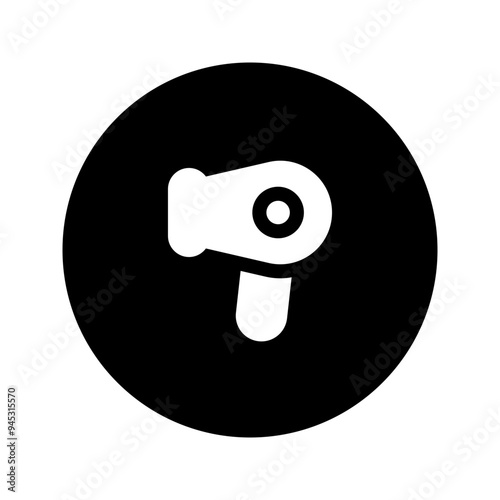 hairdryer glyph circular icon