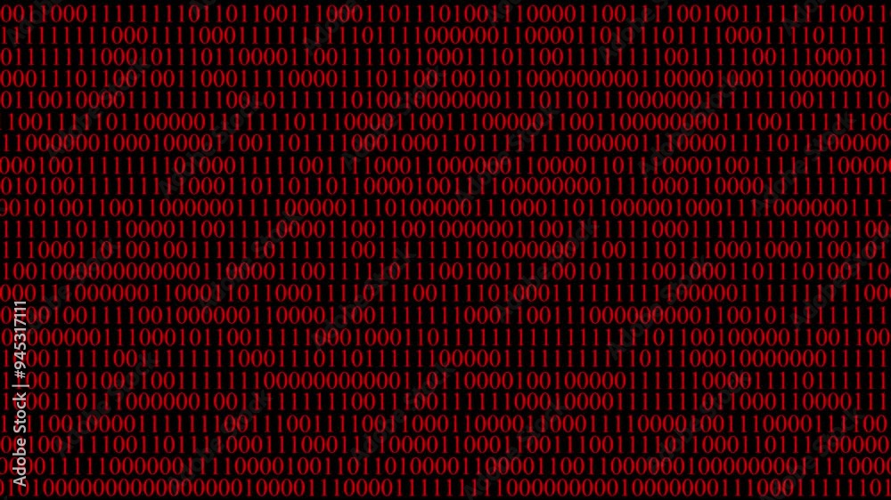 Abstract binary code background. Futuristic cyberspace. Concept of mining crypto currency and bitcoin. Web developer. Digital computer code. Programming
