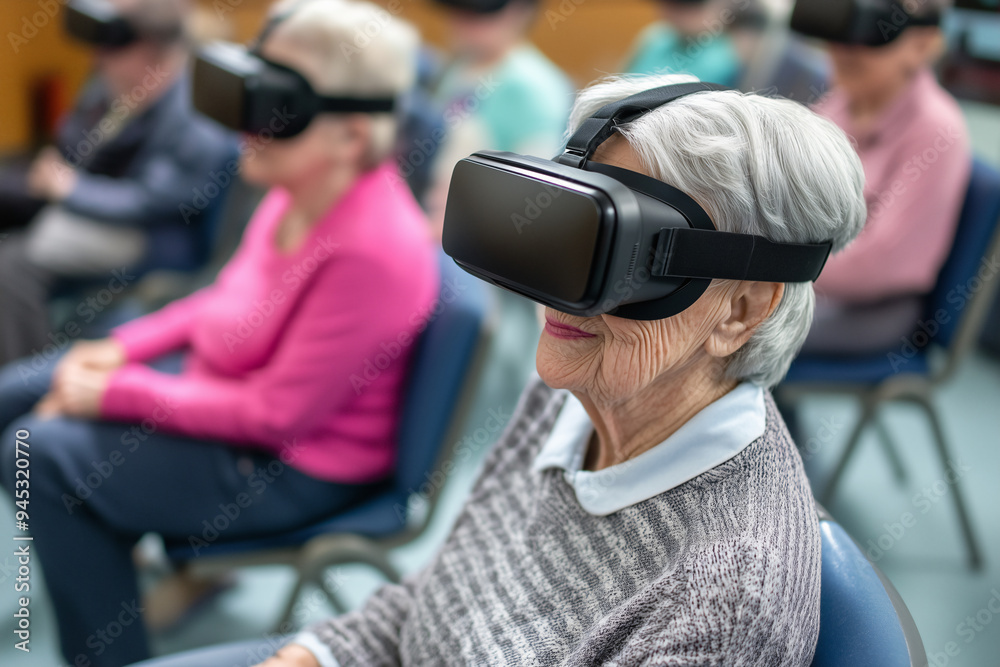 Seniors in VR headsets get acquainted with new technologies Seniors in VR headsets get acquainted with new technologies