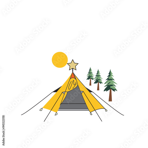 Summer camp, glamping in forest