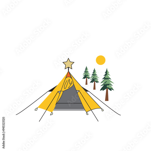 Summer camp, glamping in forest