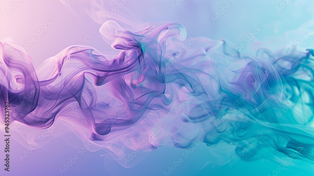 An abstract swirl of colorful smoke in shades of purple and teal. An abstract swirl of colorful smoke in shades of purple and teal.