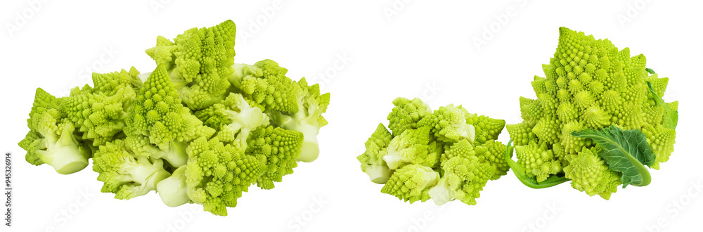 Romanesco broccoli cabbage or Roman Cauliflower isolated on white background full depth of field Romanesco broccoli cabbage or Roman Cauliflower isolated on white background full depth of field