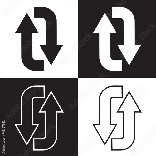 Free Download Retweet, Repost, Share Post Icon Vector Vector illustration. isolated on white and black background. EPS 10 - GFXLoad