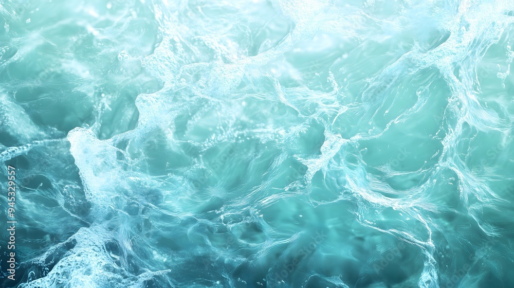background with an abstract water texture featuring waves and splashes in shades of aqua blue and turquoise green background with an abstract water texture featuring waves and splashes in shades of aqua blue and turquoise green