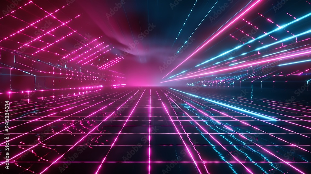 Neon Laser Light Show Abstract Background Neon Laser Light Show Abstract Background
