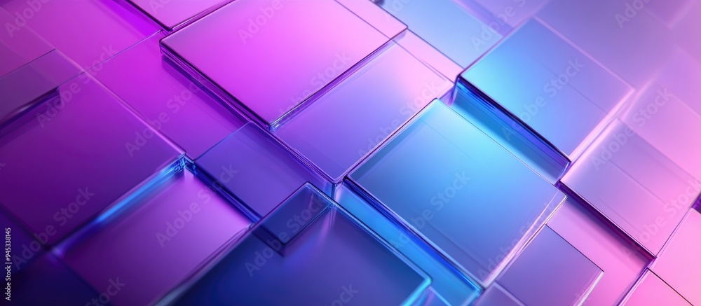 3D rendering of an abstract geometric background in purple and blue hues Ideal for advertising technology showcases banners cosmetics fashion and business Sci Fi illustration for product presentati 3D rendering of an abstract geometric background in purple and blue hues Ideal for advertising technology showcases banners cosmetics fashion and business Sci Fi illustration for product presentati