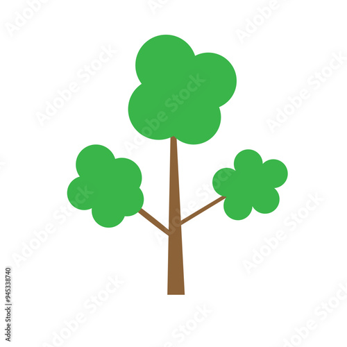 Tree icon vector. Plant illustration sign. Garden symbol or logo.
