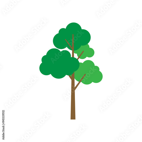 Tree icon vector. Plant illustration sign. Garden symbol or logo.
