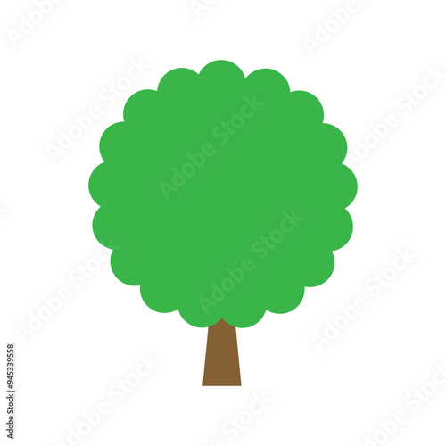 Tree icon vector. Plant illustration sign. Garden symbol or logo.