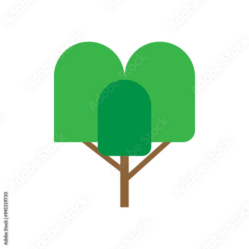 Tree icon vector. Plant illustration sign. Garden symbol or logo.