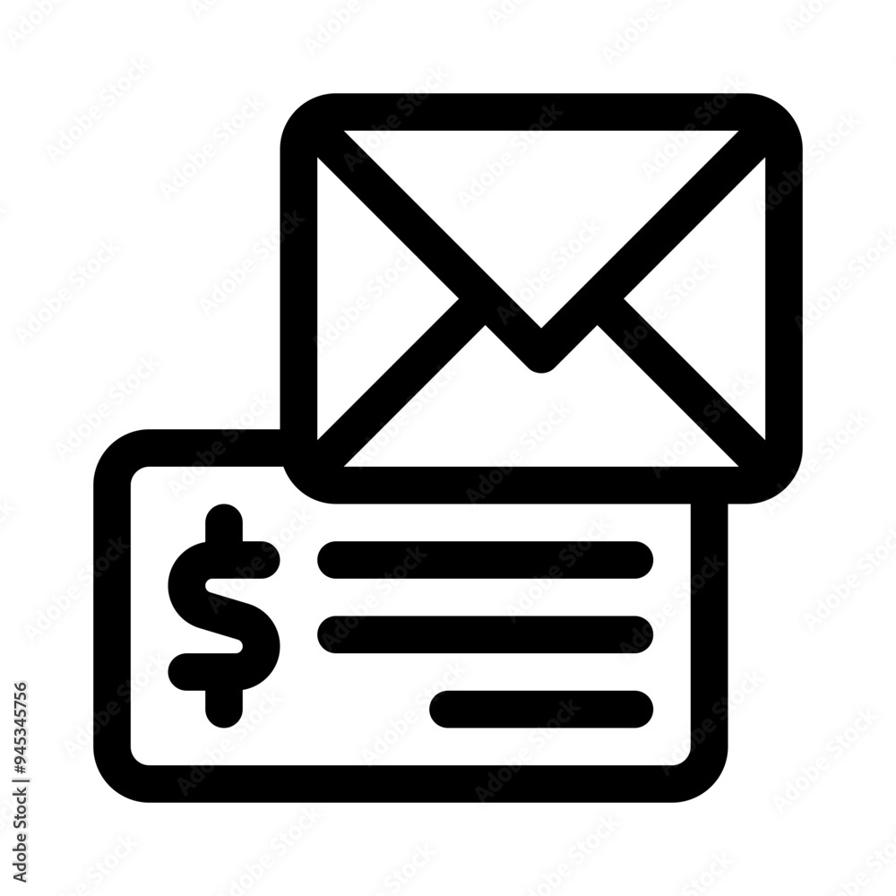 paycheck line icon paycheck line icon