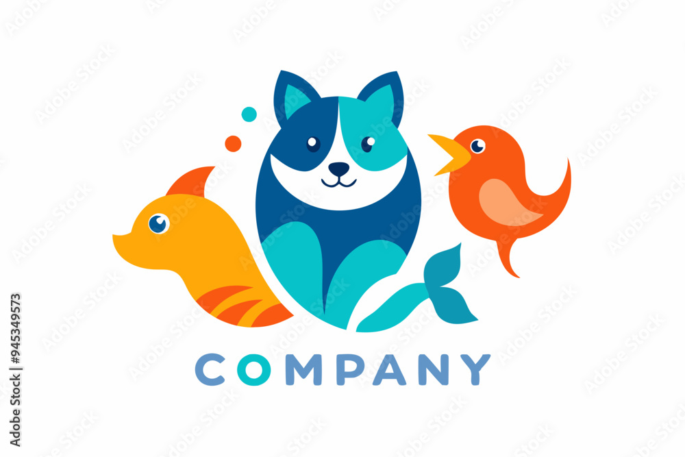 Fototapeta premium A creative animal and pet company logo