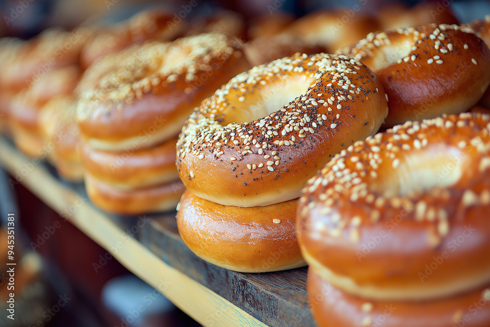 tasty and delicious jewish bagel, bagels with poppy seeds tasty and delicious jewish bagel, bagels with poppy seeds
