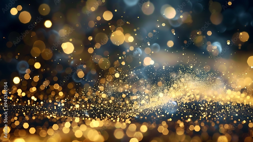 Golden Glitter Abstract