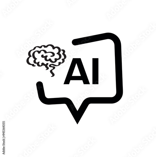 AI icon on white background	