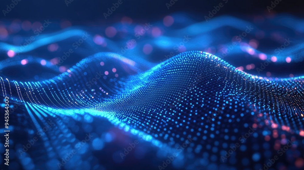 Abstract analysis of a grid mesh on a blue background featuring blurred lines and lens effects representing big data 3D diagram algorithms and network concepts Data visualization Abstract analysis of a grid mesh on a blue background featuring blurred lines and lens effects representing big data 3D diagram algorithms and network concepts Data visualization