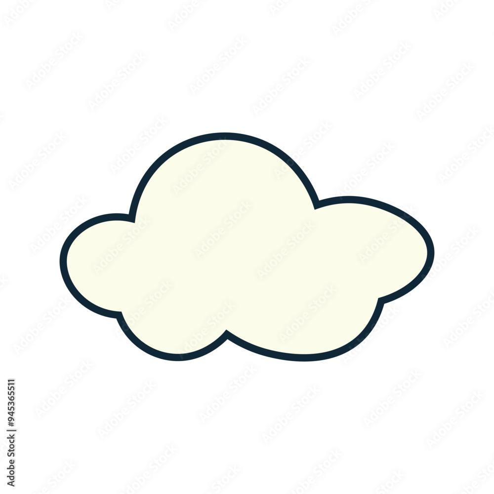 Retro cloud vector collection cartoon style. Cloud icon vector illustration Retro cloud vector collection cartoon style. Cloud icon vector illustration