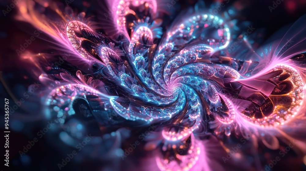 Abstract fractal light background in 3D rendering style Abstract fractal light background in 3D rendering style