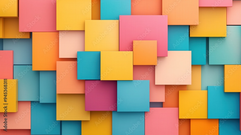 Vibrant Colorful Overlapping Squares Abstract Digital Pattern - Dynamic Modern Design Background for Creative Projects and Designs - High Resolution Vibrant Colorful Overlapping Squares Abstract Digital Pattern - Dynamic Modern Design Background for Creative Projects and Designs - High Resolution
