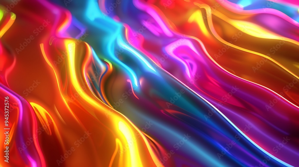 Naklejka premium Abstract Neon Lights Art