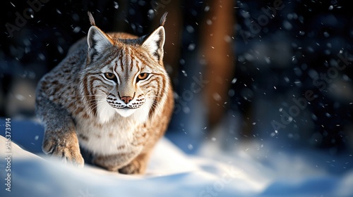 Lynx in Snow.