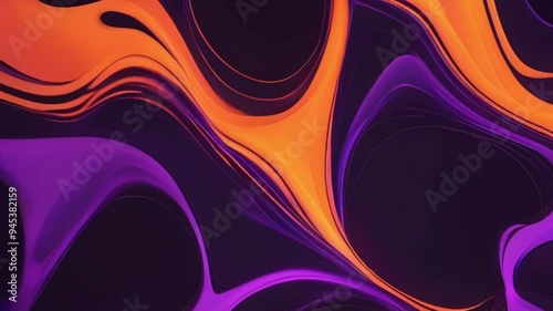 abstract neon Orange and Purple Halloween Abstract Background, motion