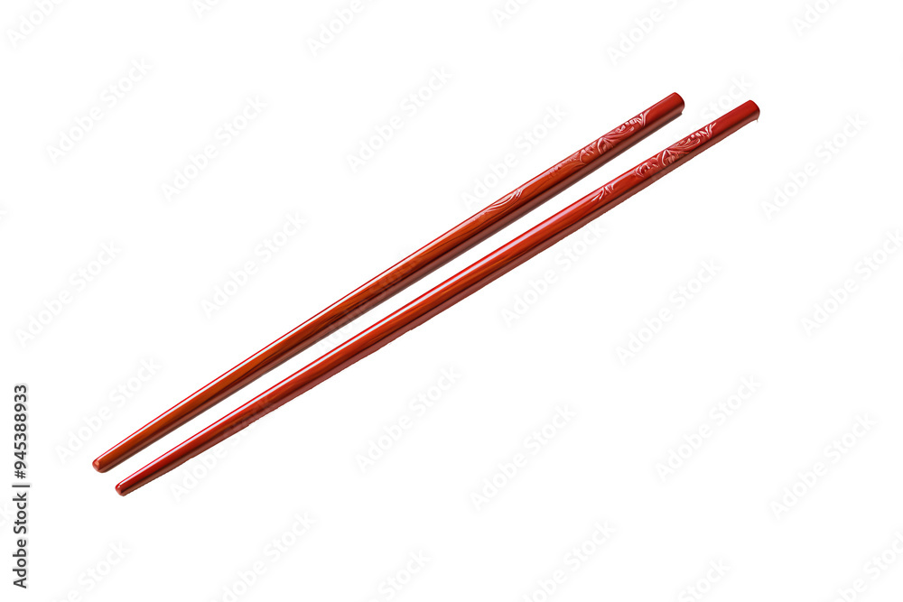 Traditional wooden chopsticks isolated on white background, ideal for culinary designs, asian cuisine themes, and food presentation projects Traditional wooden chopsticks isolated on white background, ideal for culinary designs, asian cuisine themes, and food presentation projects